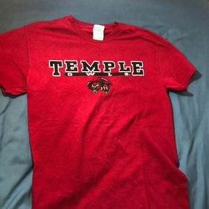 Gildan Temple Owls Throwback Logo red t shirt
